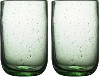 Стакан для воды и коктейлей Flowi, стеклянный, 510 мл, зеленые, набор из 2 шт., Liberty Jones, HM-LJ-FL-CPGLS-G510-2