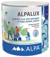 Краска моющаяся акриловая Alpa Alpalux белая 0,9 л