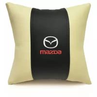 Подушка декоративная Auto Premium "MAZDA", цвет: черный, бежевый