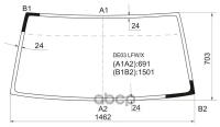 Стекло Лобовое Mitsubishi Delica 89-99 / Hyundai Grace 93-03 / Porter 98-10 / Mitsubishi L300 87-98 XYG арт. DE03 LFW/X