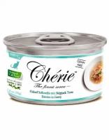 Консервы Pettric cherie для кошек тунец в подливке flaked yellowfin mix skipjack tuna entrées in gravy 80г