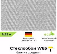 Стеклообои BauTex Walltex W 85 Елочка средняя, 1 х 25 м, плотность 180 г/м2; обои под покраску