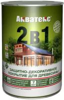 Защитно-декоративное Акватекс покрытие для древесины, пропитка по дереву, 2в1, махагон, 0,8 л