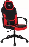Кресло офисное Brabix "Alpha GM-018", ткань//экокожа, черное/красное, 532637, GM-018_532637