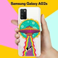 Силиконовый чехол на Samsung Galaxy A02s НЛО / для Самсунг Галакси А02с