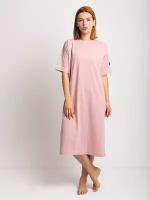 Платье Lilians, платье-футболка, макси, розовое, пудра, размер 46