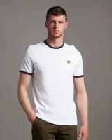 Футболка Lyle & Scott "Ringer T-Shirt" мужская однотонная, хлопок 100%