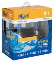 Автолампа H11 12v 55w (PGJ19-2) Kraft Pro Xenon (2шт)