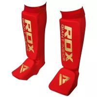Шингарды защита ног RDX SI MMA SHIN INSTEP GUARDS, размер M, красный