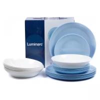 LUMINARC посуда Столовый сервиз DIWALI LIGHT BLUE&WHITE Люминарк Дивали Лайт Блю&Вайт