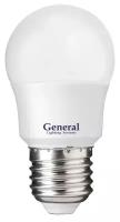 Лампа светодиодная. General GLDEN-G45F 15Вт 230В 4500К Е27 шар