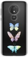 Силиконовый чехол Акварельные бабочки на Motorola Moto G7 Power