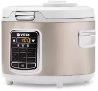 Мультиварка Vitek VT-4281, 800 Вт, 4 л, 9 программ, книга рецептов, дисплей, серебристая