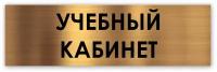 Учебный кабинет табличка на дверь Standart 250*75*1,5 мм. Золото