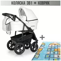 Коляска 3в1 Verdi Sonic Plus, цвет white ECO с детским ковриком