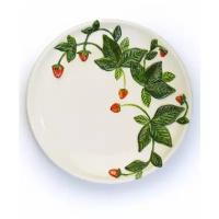 Цветная тарелка Груморо из керамики ручная работа / Дизайнерская посуда для кухни / Сервировочная посуда / Для закусок / Для фруктов / Для торта