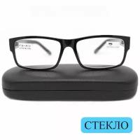 Готовые очки со стеклом (+2.25) с футляром, L.W. 2722-C1, линза стекло, цвет черный, РЦ 62-64