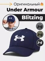 Кепка Under Armour Blitzing 2023, размер 55-58, белый, черный