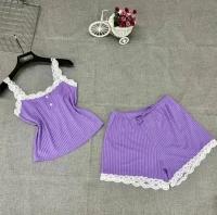 Пижама, размер M, фиолетовый, фуксия