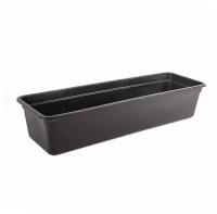 Ящик для рассады прямоугольный, длинный, черный, контейнер пластиковый 50 х 15 см h 10 см