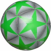 Футбольный мяч Junfa с зелеными звездами 22-23 см L398/зеленыезвезды