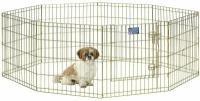 Вольер MidWest для собак 8 панелей 61х61h см, с дверью позолоченный цинк + подарок пеленка