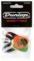 Набор медиаторов для акустической гитары Dunlop PVP112 Acoustic Pick Variety Pack, 12шт, Dunlop (Данлоп)