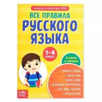 Сборник шпаргалок Буква-ленд "Все правила по русскому языку для начальной школы", 36 страниц (4320878)