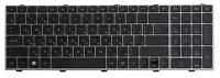 Клавиатура ZeepDeep для ноутбука HP для ProBook 4540s, 4545s, серая рамка, черные кнопки, гор. Enter