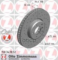 Диск Тормозной Передний L Перфорированный Bmw 5-F07/F10/F11/F18 6-F06/F12/F13 7-F01/02/03/04 Zimmermann 150.3478.52 Zimmerman