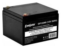 Exegate EX282972RUS Аккумуляторная батарея GP12260 (12V 26Ah, под болт М5)
