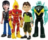 Фигурки Gulliver Ben 10 набор XL Человек-огонь, Бен 10, Алмаз, Кевин 11, 76711