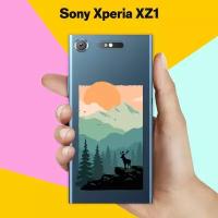 Силиконовый чехол на Sony Xperia XZ1 Закат / для Сони Иксперия ИксЗ 1