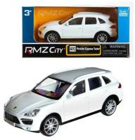 Машинка металлическая Uni-Fortune RMZ City 1:43 Porsche Cayenne Turbo, без механизмов, цвет белый, 444012-WH