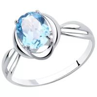 Кольцо Diamant, серебро, 925 проба, топаз