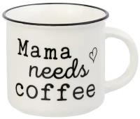 Кружка / чашка / для чая, кофе, капучино 400 мл 12*9,5*8,5 см "Mama needs coffee"