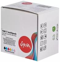 Струйный картридж Sakura C13T11174A10 (T0817) для Epson, мультипак, 13,8 мл, 400 к