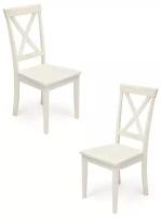 Стул Tetchair GOLFI (Гольфи) дерево гевея/мдф, 442x542x950, pure white (402) (2 шт/уп)