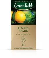 Чай черный Greenfield Lemon Spark в пакетиках, лимон, гибискус, 25 пак