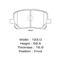 Колодки тормозные передние AVENSIS 2003-2008