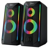 Колонки 2.0 Qumo Tornado AS008 RGB черные