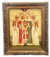 Икона Царская семья в багетной рамке за стеклом
