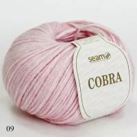 Пряжа Seam Cobra Сеам Кобра 09, 70% хлопок 21% мериносовая шерсть 9% альпака, 50 г, 100 м, 1 моток