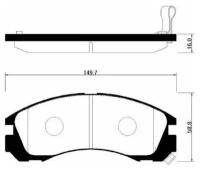 Колодки Тормозные Дисковые Передн Mitsubishi: Outlander 03-06, Diamante 97-04, Space Wagon 98-03, Eclipse 91-95, Pajero, Mont