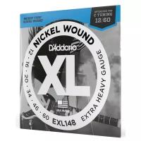 D'Addario EXL148 XL NICKEL WOUND Струны для электрогитары, 12-60