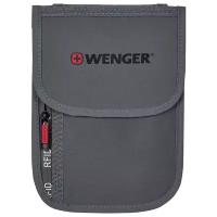 Кошелек на шею для документов WENGER 611878 с системой защиты данных RFID серый