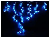 Светодиодная гирлянда Сосульки 1*1.4 м, 56 синих LED ламп, черный каучук, соединяемая, IP44, BEAUTY LED WS-07021208-B