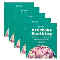 Гидрогелевая маска с экстрактом артишока Petitfee Artichoke Soothing Hydrogel Face Mask, 5 шт