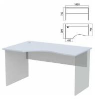 Стол эргономичный часть 1 "Арго", 1400х900х760 мм, левый, серый 641338