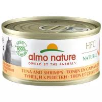 Almo Nature Консервы для Кошек с Тунцом и Креветками 75% мяса (HFC - Natural - Tuna and Shrimps) 9023H, 0,070 кг